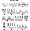 Master Torx Bit Socket and Female External Torx Socket Set, CR-V&S2 Steel 60PCS