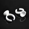 Eyelash Glue Holder, NATUCE 200 PCS Disposable Plastic Glue Rings Nail Art Polish Holders Tattoo Individual False Eyelash Extension Adhesive Pigment Holders Beauty Tool,Small Size