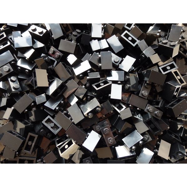 LEGO Bricks: Black 1x2. Part 3004 (X 100)