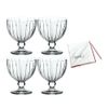 Riedel Sunshine Coupette Glass 4 Pack with Large Microfiber Polishing Cloth