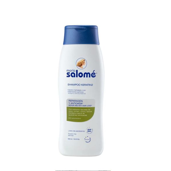 Maria Salome Shampoo Keratin 2 Hair Loss Prevention Prevencion Caida y Doble Reparacion 13.5oz-400ml