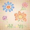 Flower Stencil - 8 x 10cm (S) - Reusable Small Flora Flowers Leaf Buds Wall Stencil Template.