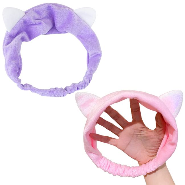 Tomedeks 2PCS Frauen Stirnband kosmetik, kosmetik Stirnband, flauschige Make up Stirnbänder für Stirnbänder Haarreife