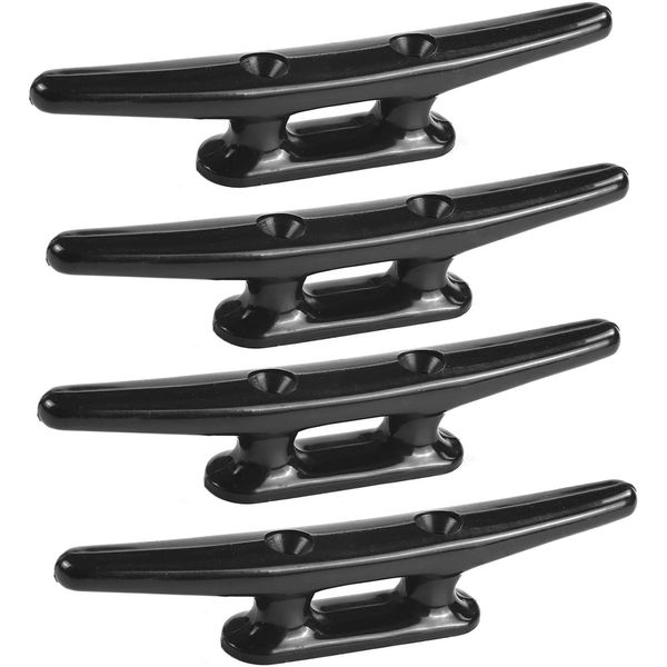 MIZUGIWA Nylon Boat Cleats Dock Cleats Black 4 Inch Boat Ties,Kayak Rope Tie Cleat,Rope Cleat,Kayak Cleat for Boat Docks,Kayaks,Marine,Nautical Decor,Pack of 4