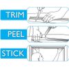 No Tools Light Filtering Pleated Paper Shade, White, 36" x 72", 6 Pack