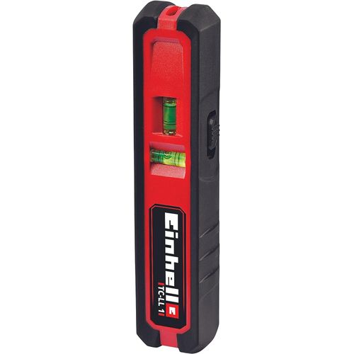 Einhell Laser Levelling TC-LL 1 (Horizontal, Vertical and Diagonal Lines, Spot Laser, Integrated Spirit Levels, Soft Grip, Incl. Wall Bracket)