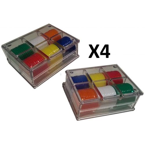 4 x Packs of 60 POKER ROULETTE CHIPS/TOKENS + CASE ROULETTE
