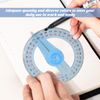 2Pcs 360 Degree Protractor Angle Measure Protractor Circle Protractor 12cm Plastic Protractor 360 Ruler Measuring Tool for Students and Children