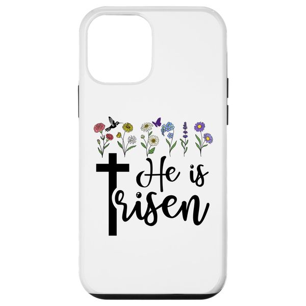 He is Risen Happy Easter He has Risen Cross Jesus Christian Case for iPhone 12 mini