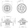 Flush-Mounted Porcelain Retro Rotary Button Bell Push Button All-in-One Series PR1 White