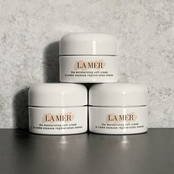 3x La Mer The Moisturizing SOFT Cream Mini 3.5ml/0.12oz Each 10.5ml/0.36oz Total