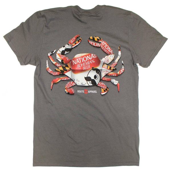 Natty Boh Can Crab (Charcoal) / Shirt - Small / Grey