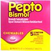 Pepto-Bismol 5 Symptom Relief Chewable Tablets Original 32 Counts Exp 03/2025