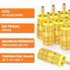 GASHER 12 Piece Industrial Air Coupling with 1/4" Hose Barb, 1/4" Basic Flow Quick Connect Air Coupler