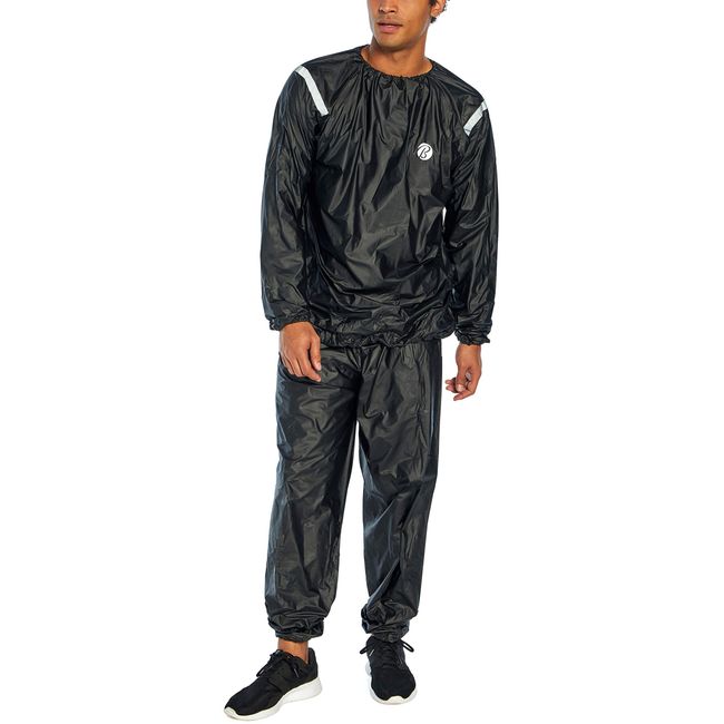 Bally Total Fitness Men's Sauna Suit, Black, Large-X-Large