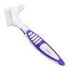 4 x Denture Brushes ~ Rubber Grips, Easy Hold Handle, Double Bristle Head