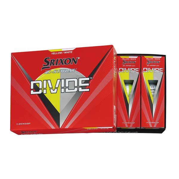 Dunlop Golf Balls SRIXON Z-STAR XV DIVIDE 2023 1 Dozen (Pack of 12) Yellow/White