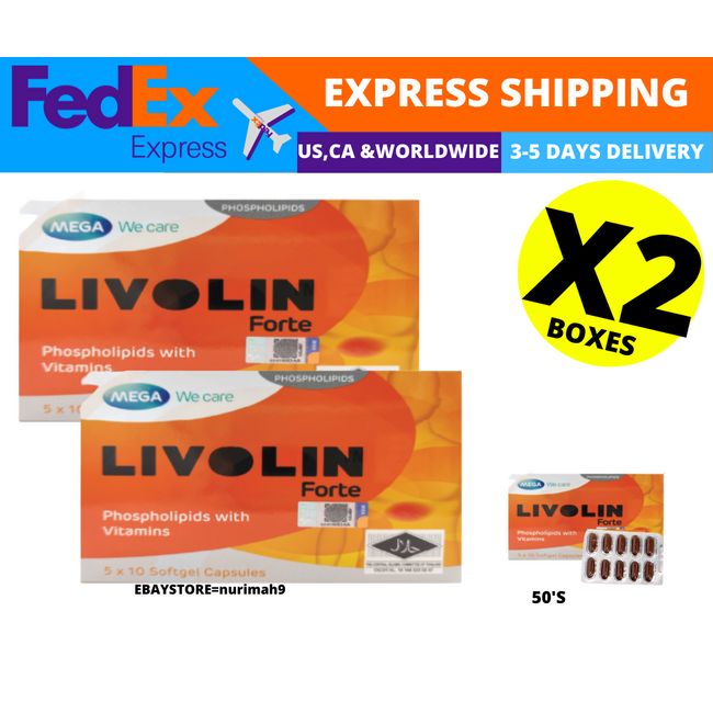 Livolin Forte Liver Cleanse Detox Vitamin Supplement (2 Boxes X 50 Tablets)