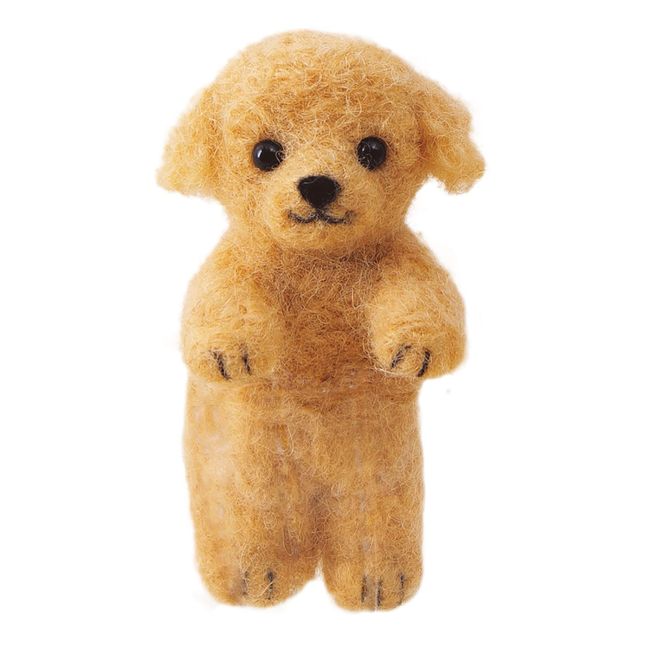 Hamanaka H441-609 Wool Kit, Sachiko Susa, Design, Felt Dog Made with Fluffy Wool, Toy Poodle (Standing Pose)