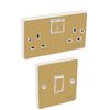 Gold Gloss Light Switch & Double Socket Sticker Vinyl / Skin cover