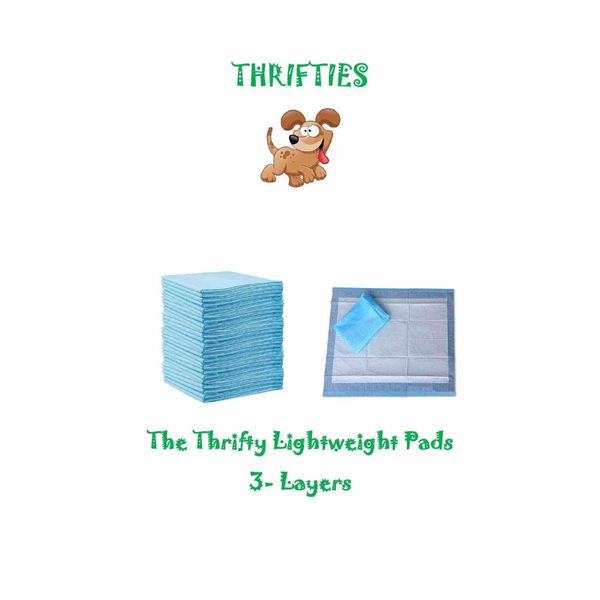 150 Pads 23x36" Thrifties Cheap Lightweight 3-Layer Thrifty Puppy Training Pads