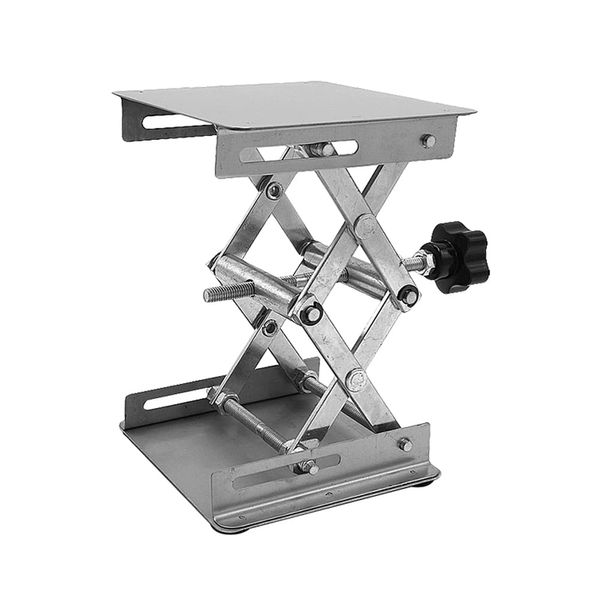 Lab Jack, Lifting Stand, Small Type, Easy Operation, Height Adjustment, Laboratory Equipment, Earthquake Prevention, Load Capacity: Approx. 6.6 lbs (3 kg) (Set of 1)