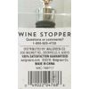 WINE TOPPER - Stainless Steel - Green-Ruby like Gem - Brand New - SEALED