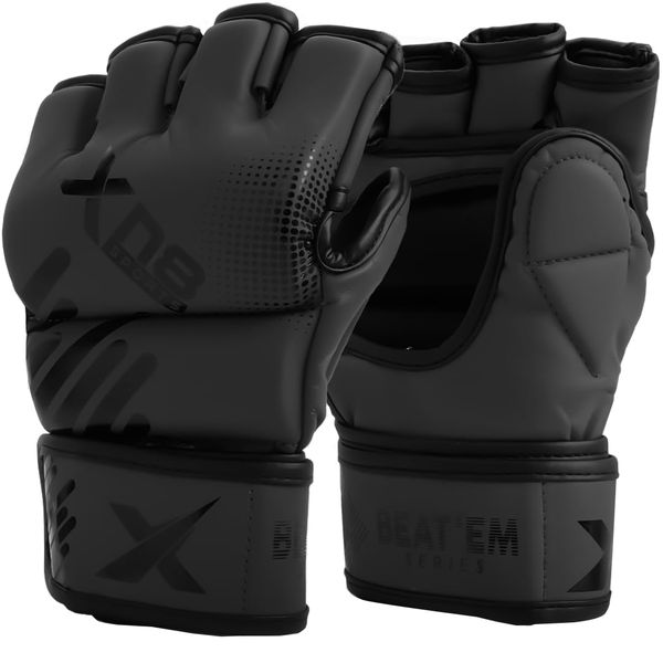 XN8 MMA Gloves Boxing Training| Sparring Fight Grappling Mitts With Open Palm- For Cage Fighting-Combat Sports- Punching bag-Muay Thai & Kickboxing L