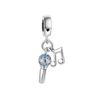 MiniJewelry Singing Microphone Music Note Double Dangle Charm Compatible with Pandora Charms Bracelets