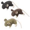 Spot 52084 3.5" Wool Mouse Willie With Catnip Cat Toy Assorted Colors