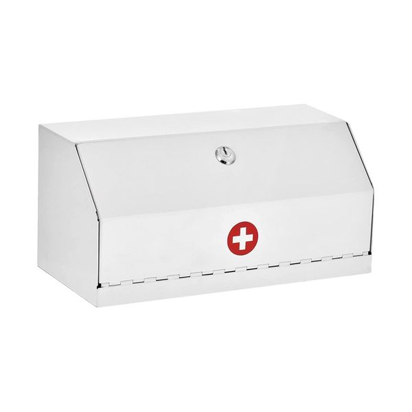 AdirMed Medicine Lock Box for Medication Lock Box with Key - Wall Mounted Loc...