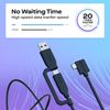 MP Mobile Pixels 2-in-1 USB Cable,3A/5.0 Gbps USB Type C to USB Type A/C Cable with Right Angle Head (3ft, Black)