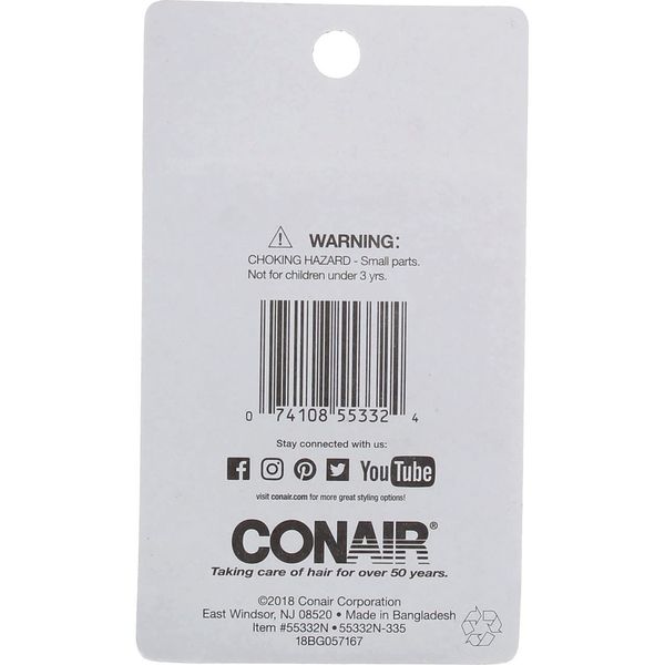 Conair 55332 3 Piece Brown Hair Net, 0.3 Ounce