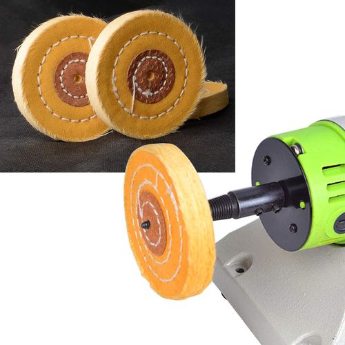 White 4" 100mm Small Hole Spiral Stitched Cleaning Buffing Polishing Wheel Cotton for Bench Grinder for Metal Aluminum,Stainless Steel,Chrome,Jewelry,Wood,Plastic,Ceramic,Glass,etc