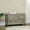 19" Farmhouse Storage Chest Organizer, Gray