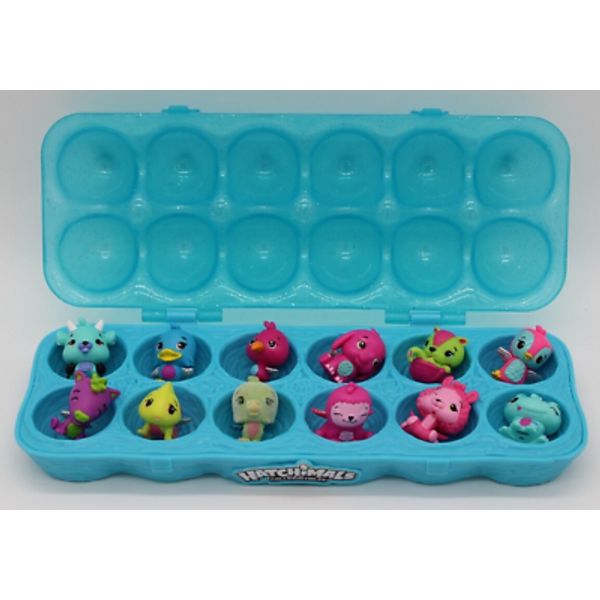 HATCHIMALS CollEGGtibles Figures Lot of 12 Various Blue Egg Carton Spin Master