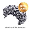 DONNA ARGAN Patterned Sleep Cap Hair Sleep Shower Cap Bonnet Satin Bonnet for Sleeping Hat XL Zebra