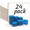 Scribbledo 24 Small White Board Dry Erase Boards Classroom Pack Mini White Bo...