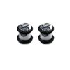 Acrylic Gauges 4G, Cool Gauges for Men 2PCS Black White Solid Cylinder with String Tunnels Piercing