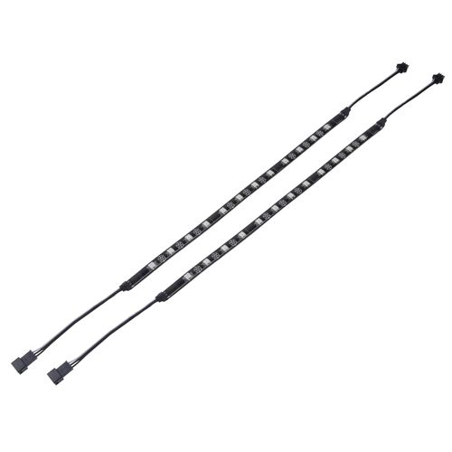 SilverStone Technology 12 LED Addressable RGB Light Strip 2 Pack with Magnetic and Adhesive tape 300mm Components Other (SST-LS03)