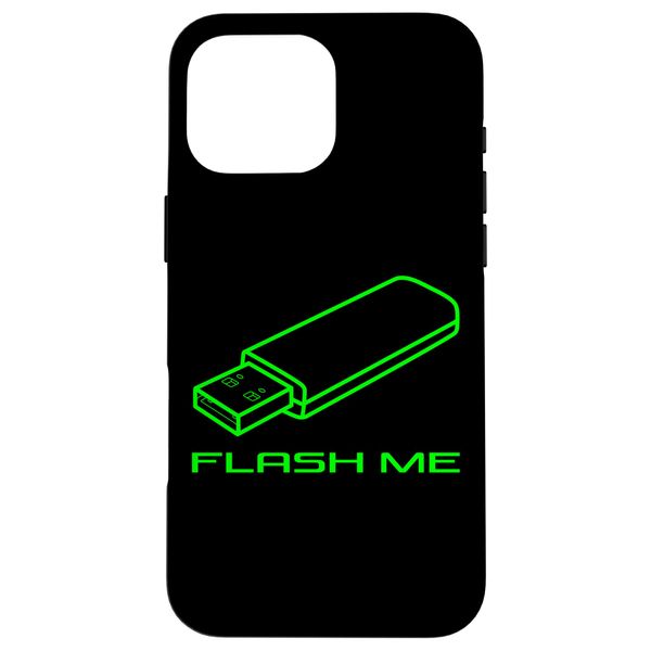 iPhone 16 Pro Max Flash Me Funny USB Flash Drive Computer Geek Joke Tech Nerd Smartphone Case