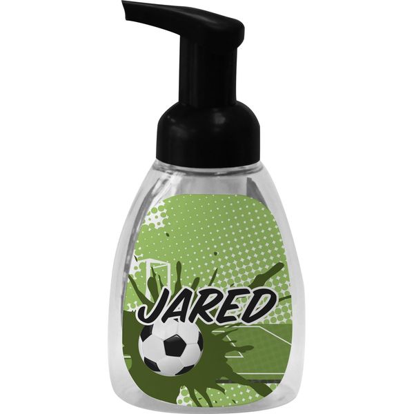 YouCustomizeIt Personalized Soccer Foam Soap Bottle - Black