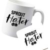 Flox Creative Ceramic Mug and Coaster Sprouts Hater Both Sides
