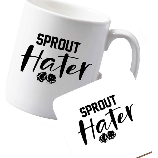 Flox Creative Ceramic Mug and Coaster Sprouts Hater Both Sides
