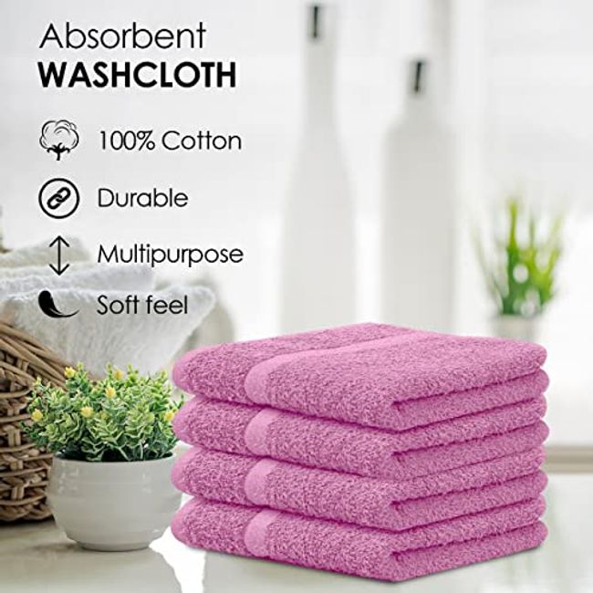 Ultra Soft Premium Washcloths Set-12 x 12 inches-24 Pack-Quick