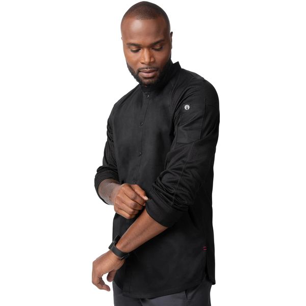 Chef Works Men's Tulum Chef Coat, Black, XX-Large