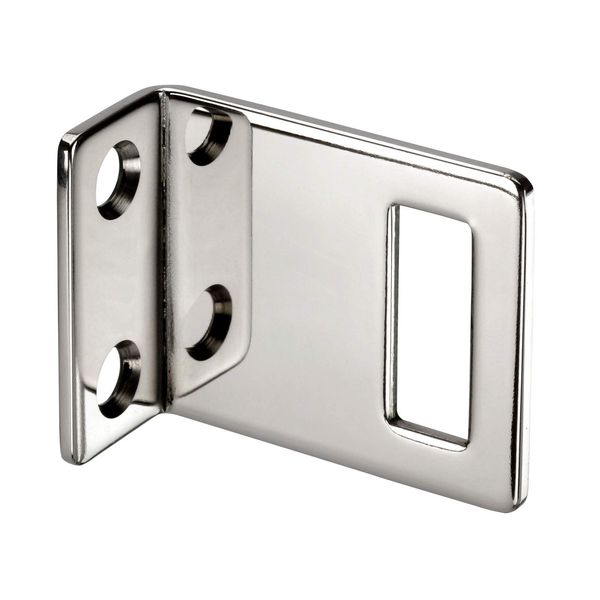 Cubicle Lock Keep for 20mm Partition in Polished Stainless Steel Angle Lock Keep