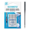 Super Universal (NonStick/Anti-Glue) Sewing Machine Needles, Size 90/14, Includes Large Needle Threader