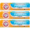 Arm & Hammer PeroxiCare Healthy Gums Toothpaste, Baking Soda & Peroxide, Fresh Mint, 6 Ounce (Pack of 3)