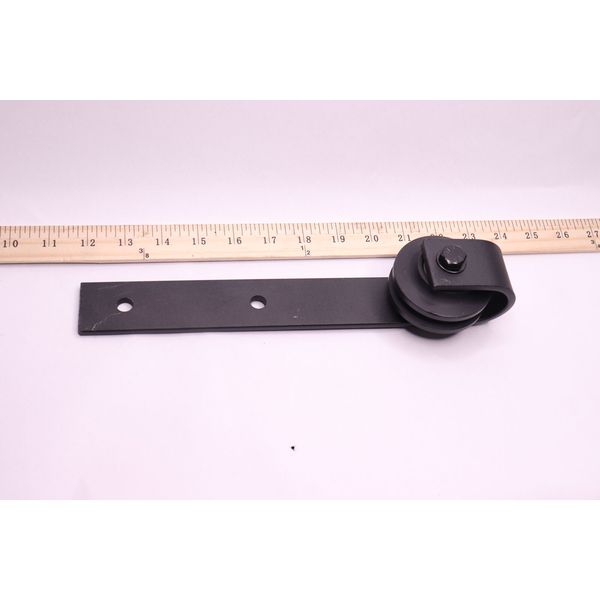 Barn Door Roller Matte Black Steel 2-3/4 Diameter x 11-1/2" OAL